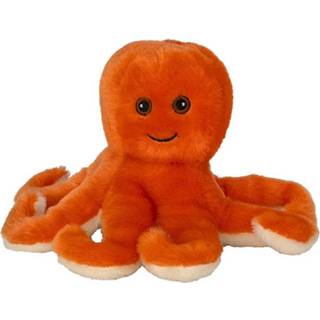 👉 Knuffel rood pluche stof kinderen octopus/inktvis van 18 cm