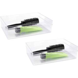 👉 Verdeelbak transparant 2x Sorteerbakjes/verdeelbakjes 30 X 22 5 Cm - Opbergbox 8720276367738