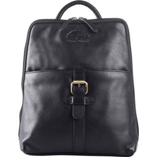 👉 Rugtas zwart leer nappa vrouwen Wild Woods Compacte Leren Dames - Backpack / Rugzak 4250061325055