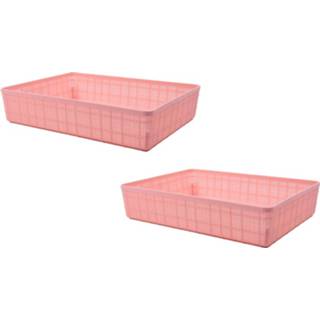 👉 Mand roze recycled m mannen Jute - 5l 2 Stuks 100% Opbergmand Opbergbox 8715219087866