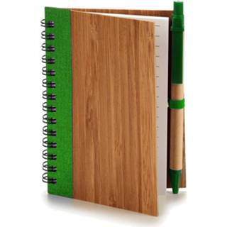 👉 Notitieboek groen rubber papier Pincello 13 X 10 Cm Rubber/papier Naturel/groen 8720585154661