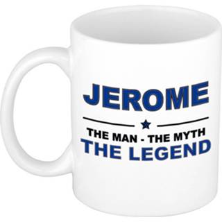 👉 Beker keramiek active mannen Jerome The man, myth legend verjaardagscadeau mok / 300 ml