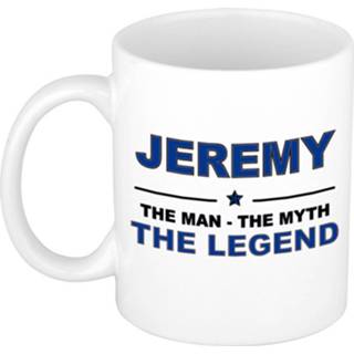 👉 Mok mannen Jeremy The man, myth legend collega kado mokken/bekers 300 ml