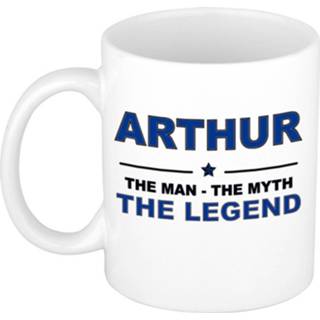 👉 Beker keramiek active mannen Arthur The man, myth legend verjaardagscadeau mok / 300 ml