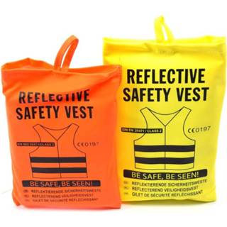 👉 Veiligheidsvest oranje geel 2x In Mooi Zak Oranje/geel Veilig Safety Veiligheidshesje Bouw Verkeer Voor Vei 8715536765874