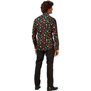 👉 Overhemd wit grijs polyester XS Color-Wit mannen OppoSuits Christmas Icons heren wit/grijs mt 8719874032926