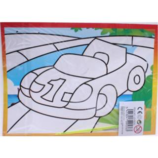 👉 Papier Lg-imports Kraskaart Auto 17 X 13 Cm 2-delig 8719817830404