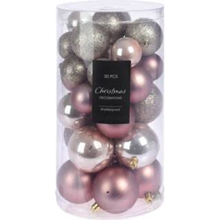 👉 Kerstbal roze Kerstballen Set 8719987964992