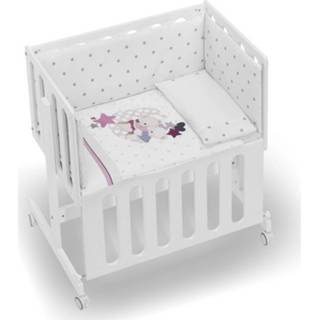 👉 Wit roze Interbaby Wieg/co-sleeper Amoroso 55 X 85 Cm Wit/roze 5-delig 8435440333500