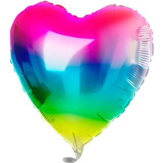 👉 Folieballon Hartvormig Yummy Gummy Rainbow - 45 Cm 8714572669245