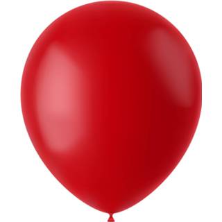 Ballon rood Ballonnen Ruby Red Mat 33cm - 10 Stuks 8714572196055