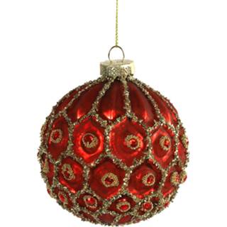 👉 Kerstbal rood glas Tom Sylva 8 Cm 8718317782817