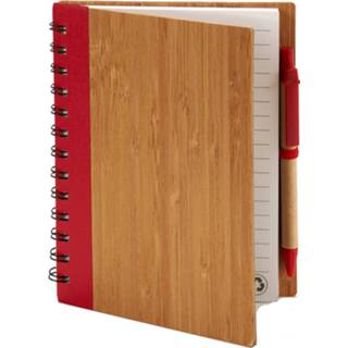 👉 Notitieboek rood Pincello 18 X 14 Cm Gelinieerd Rood/naturel 2-delig 8720585190089