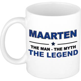 👉 Beker keramiek active mannen Maarten The man, myth legend verjaardagscadeau mok / 300 ml