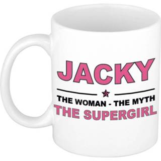 👉 Beker multi keramiek vrouwen active Jacky The woman, myth supergirl verjaardagscadeau mok / 300 ml