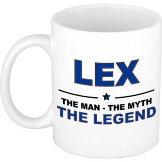 👉 Beker keramiek active mannen Lex The man, myth legend verjaardagscadeau mok / 300 ml