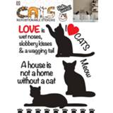 👉 Muursticker zwart vinyl Imagicom Muurstickers Love Cats A3 2 Stuks 8055515355307