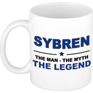 👉 Beker keramiek active mannen Sybren The man, myth legend verjaardagscadeau mok / 300 ml