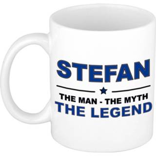 👉 Beker keramiek active mannen Stefan The man, myth legend verjaardagscadeau mok / 300 ml