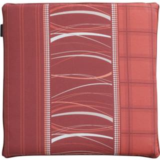 👉 Zitkussen rood Madison Universeel - Lines Brick 50x50 8713229296896