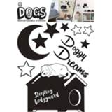 👉 Muursticker zwart vinyl Imagicom Muurstickers Moon Dogs A3 2 Stuks 8055515355345
