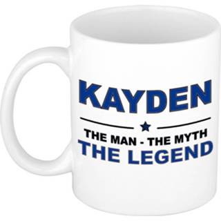 👉 Beker keramiek active mannen Kayden The man, myth legend verjaardagscadeau mok / 300 ml