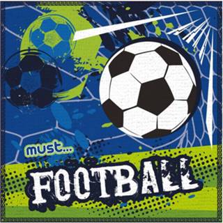 👉 Handdoek blauw groen katoen Must Football Junior 30 X Cm Blauw/groen 8720585137220