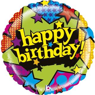 👉 Active Kado ballon met helium Happy Birthday sterren 53 cm