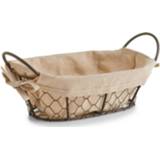 👉 Mand mannen 1x Vintage Brood Serveer Mandjes Metaaldraad 26 X 17 Cm - Broodmand 8720276508841