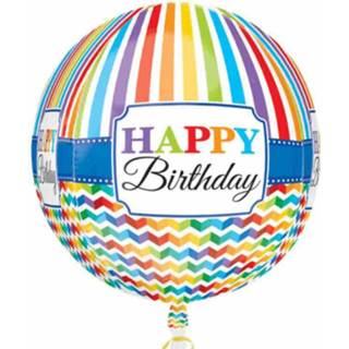 👉 Active Kado ballon met helium Happy Birthday rond 40 cm