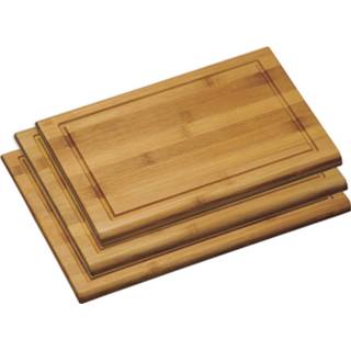 👉 Houten snijplank bamboe x Set Van 3x Dikke Snijplanken 21 31/28 38/32 44 Cm - 8720276468237