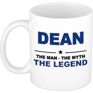 👉 Beker keramiek active mannen Dean The man, myth legend verjaardagscadeau mok / 300 ml