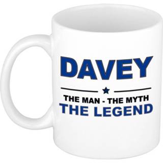 👉 Beker keramiek active mannen Davey The man, myth legend verjaardagscadeau mok / 300 ml