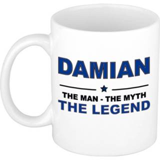 👉 Beker keramiek active mannen Damian The man, myth legend verjaardagscadeau mok / 300 ml