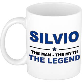 👉 Beker keramiek active mannen Silvio The man, myth legend verjaardagscadeau mok / 300 ml