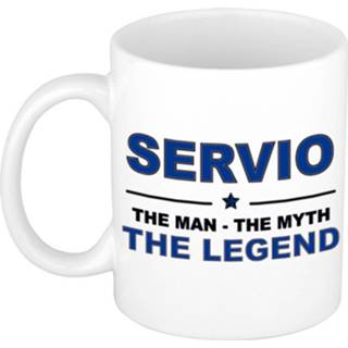 👉 Beker keramiek active mannen Servio The man, myth legend verjaardagscadeau mok / 300 ml