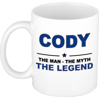 👉 Beker keramiek active mannen Cody The man, myth legend verjaardagscadeau mok / 300 ml