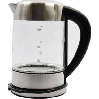 👉 Waterkoker groen blauw paars rood RVS Glazen Met - Lichtgroen En Led Licht (1,7 Liter) 8302526545402