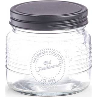 👉 Bewaarpot 1x Glazen Voorraadpotten/bewaarpotten 420 Ml Old Fashioned 10 X 9 Cm - Voorraadpot 8720276410304