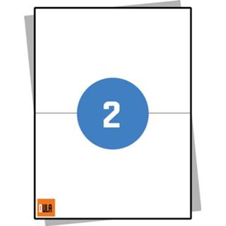 👉 Etiket Dula Etiketten - Stickervellen A4 2 Stickers Per Vel 210 X 148 Mm 10 8720598112177