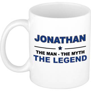 👉 Beker keramiek active mannen Jonathan The man, myth legend verjaardagscadeau mok / 300 ml