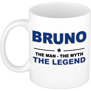 👉 Beker keramiek active mannen Bruno The man, myth legend verjaardagscadeau mok / 300 ml