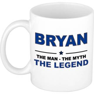 👉 Beker keramiek active mannen Bryan The man, myth legend verjaardagscadeau mok / 300 ml