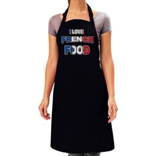 👉 Keukenschort zwart vrouwen I Love Greek Food Chef Kok Voor Dames - Feestschorten 8720147807097
