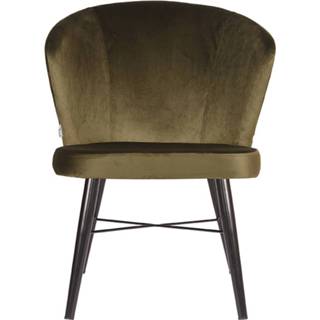 👉 Fauteuil donkergroen fluweel Label51 Wave - Army Green 8719323326552