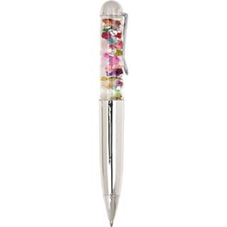 👉 Balpen zilverkleurig Moses Flower Power 14 Cm 4033477808523