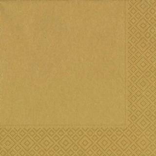 👉 Servet 20x Feest Servetten Kerst Goud 33 X Cm - Feestservetten 8720147182644