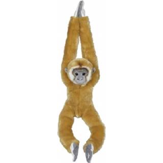 👉 Apenknuffel bruine pluche One Size bruin kinderen Grote lichtbruine gibbon aap/apen knuffel 98 cm - Hangaap jungledieren knuffels Speelgoed voor 8720147717716