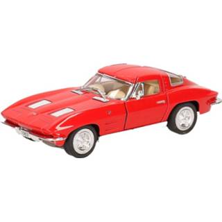 👉 Schaal model active rood Schaalmodel Chevrolet Corvette 1963 13 cm