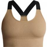 👉 Röhnisch - Women's Seamless Rib Sportsbra - Sportbeha maat M/L, beige/bruin